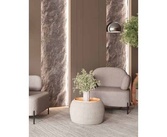 Кресло Кэнди ткань букле светло-серый, изображение 3 | Интернет магазин мебели и декора LifeDekor