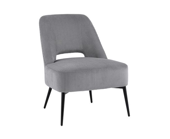 Кресло лаунж Бостон велюр рельефный светло-серый | Интернет магазин мебели и декора LifeDekor