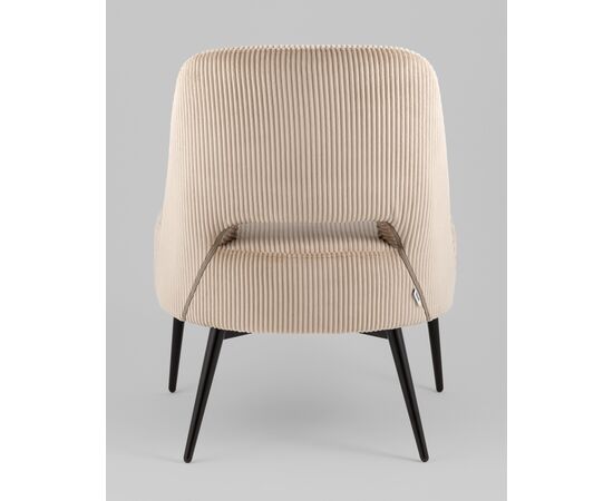 Кресло лаунж Бостон велюр рельефный бежевый, изображение 5 | Интернет магазин мебели и декора LifeDekor