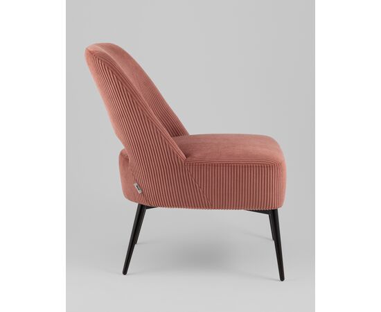 Кресло лаунж Бостон велюр рельефный коралловый, изображение 6 | Интернет магазин мебели и декора LifeDekor