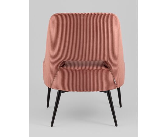 Кресло лаунж Бостон велюр рельефный коралловый, изображение 7 | Интернет магазин мебели и декора LifeDekor