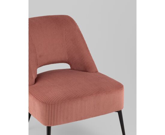 Кресло лаунж Бостон велюр рельефный коралловый, изображение 10 | Интернет магазин мебели и декора LifeDekor