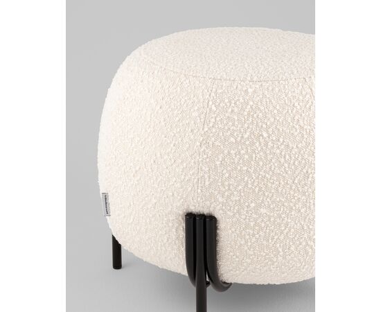 Пуф Флик new  ткань букле молочный, изображение 4 | Интернет магазин мебели и декора LifeDekor