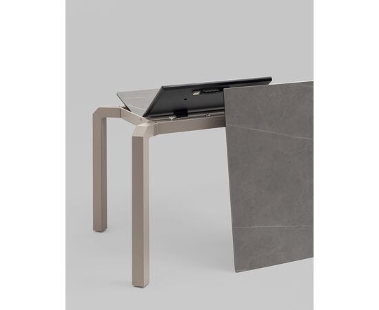 Стол обеденный Varden раскладной 160-220*90 см керамика серый, изображение 6 | Интернет магазин мебели и декора LifeDekor