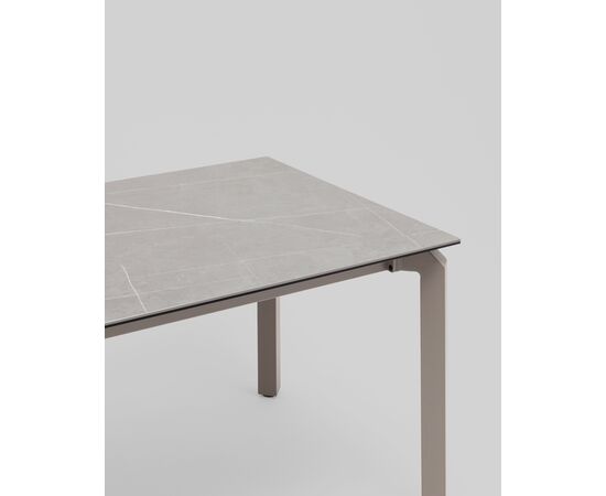 Стол обеденный Varden раскладной 160-220*90 см керамика серый, изображение 8 | Интернет магазин мебели и декора LifeDekor