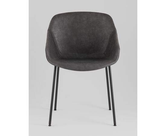 Стул Ashby экокожа серый сиденье, изображение 3 | Интернет магазин мебели и декора LifeDekor