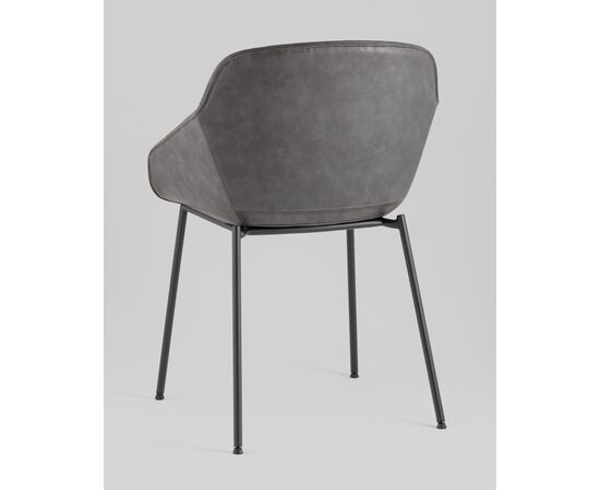 Стул Ashby экокожа серый сиденье, изображение 6 | Интернет магазин мебели и декора LifeDekor