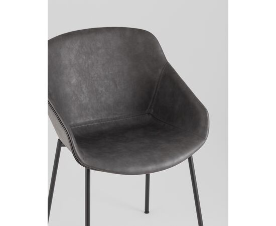 Стул Ashby экокожа серый сиденье, изображение 8 | Интернет магазин мебели и декора LifeDekor