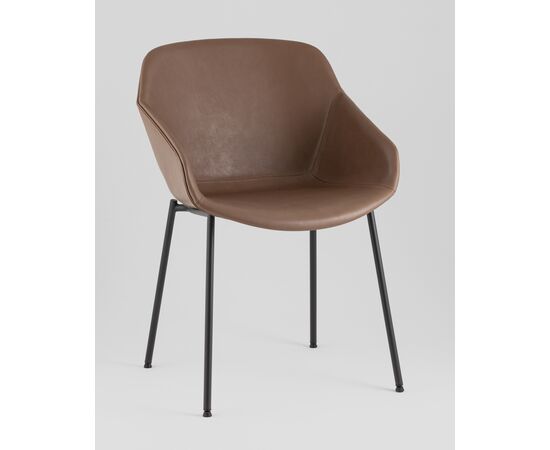 Стул Ashby экокожа светло-коричневый сиденье, изображение 2 | Интернет магазин мебели и декора LifeDekor