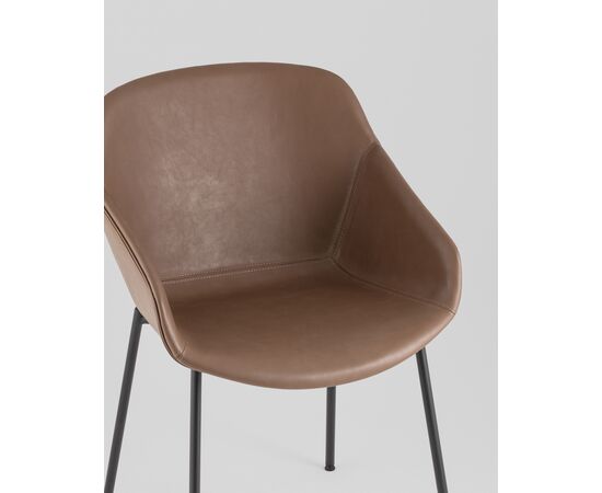 Стул Ashby экокожа светло-коричневый сиденье, изображение 10 | Интернет магазин мебели и декора LifeDekor