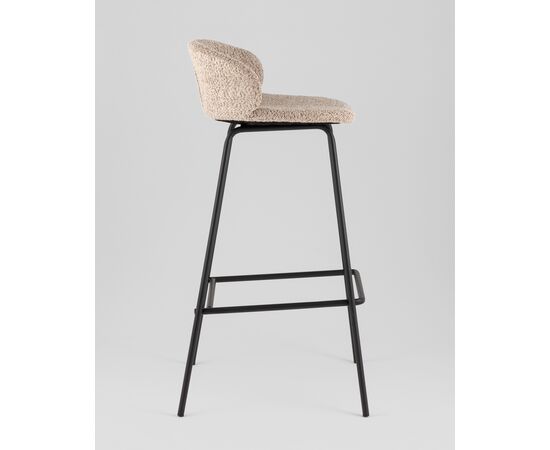 Стул барный Nita букле кофейный, изображение 4 | Интернет магазин мебели и декора LifeDekor