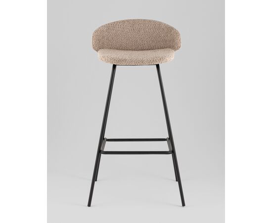Стул барный Nita букле кофейный, изображение 3 | Интернет магазин мебели и декора LifeDekor