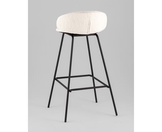 Стул барный Nita букле молочный, изображение 6 | Интернет магазин мебели и декора LifeDekor