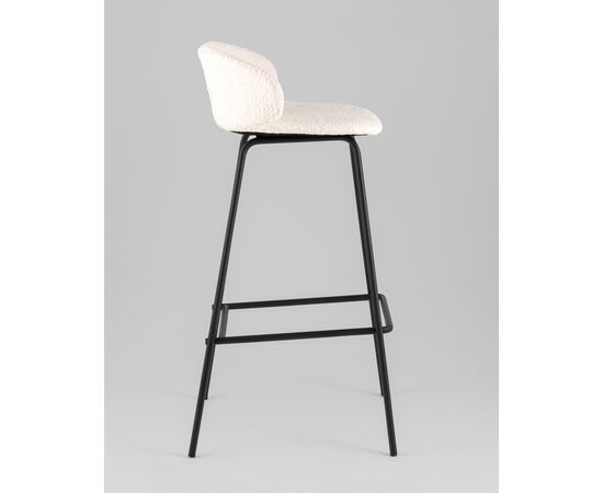 Стул барный Nita букле молочный, изображение 4 | Интернет магазин мебели и декора LifeDekor