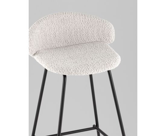 Стул барный Nita букле светло-серый, изображение 8 | Интернет магазин мебели и декора LifeDekor