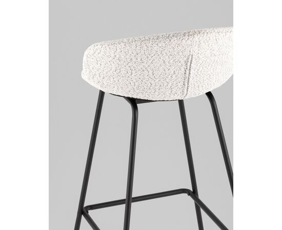Стул барный Nita букле светло-серый, изображение 7 | Интернет магазин мебели и декора LifeDekor