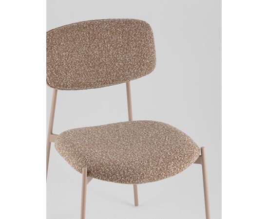 Стул Doe без подлокотников коричневый бежевые ножки, изображение 8 | Интернет магазин мебели и декора LifeDekor