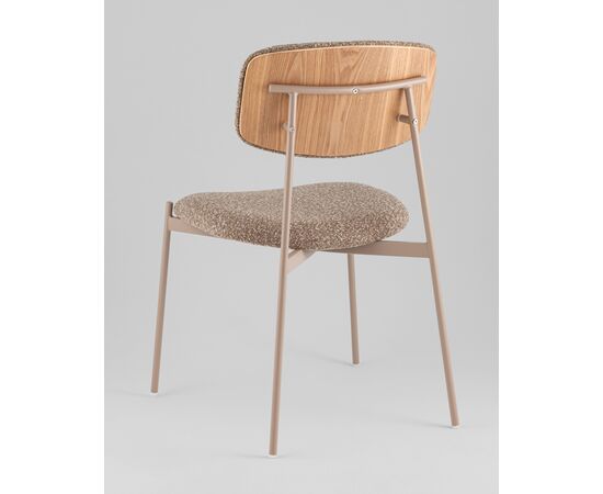 Стул Doe без подлокотников коричневый бежевые ножки, изображение 6 | Интернет магазин мебели и декора LifeDekor