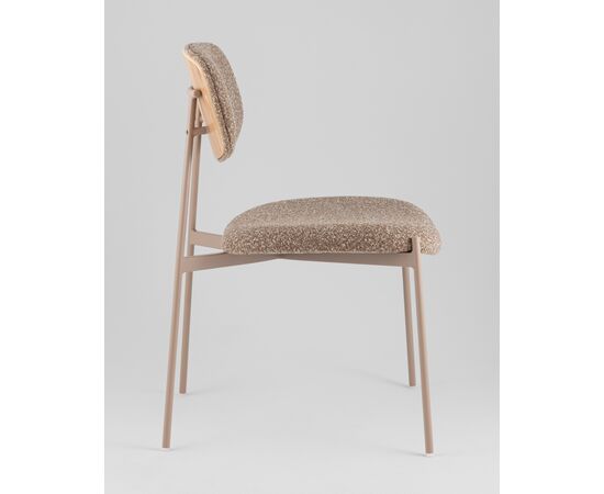 Стул Doe без подлокотников коричневый бежевые ножки, изображение 4 | Интернет магазин мебели и декора LifeDekor