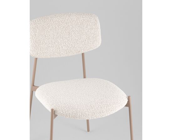 Стул Doe без подлокотников светло-бежевый бежевые ножки, изображение 8 | Интернет магазин мебели и декора LifeDekor