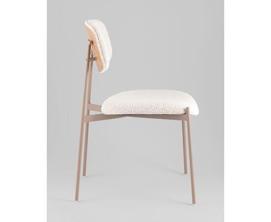 Стул Doe без подлокотников светло-бежевый бежевые ножки, изображение 4 | Интернет магазин мебели и декора LifeDekor