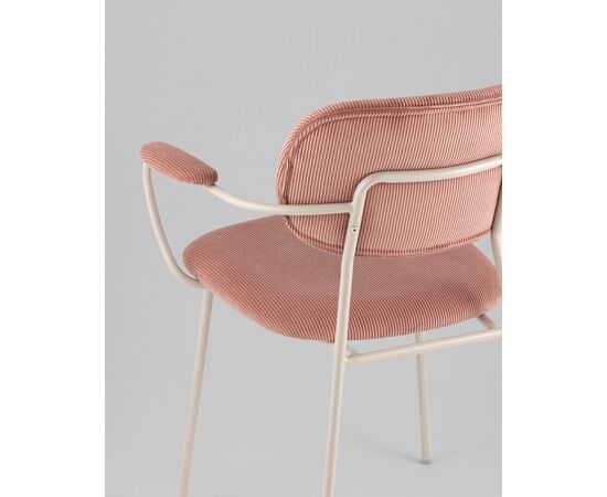 Стул Кэрол пыльно-розовый серые ножки, изображение 7 | Интернет магазин мебели и декора LifeDekor