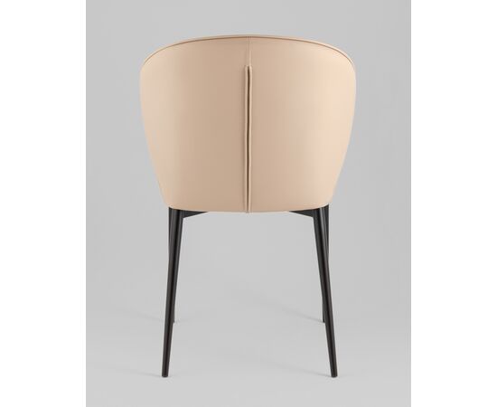 Стул обеденный Deia кремовая экокожа черные ножки, изображение 7 | Интернет магазин мебели и декора LifeDekor