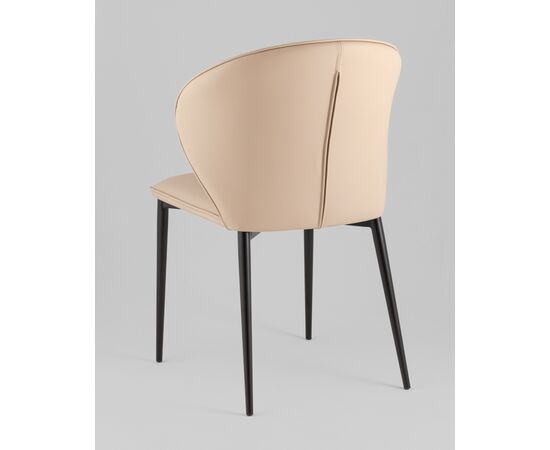 Стул обеденный Deia кремовая экокожа черные ножки, изображение 8 | Интернет магазин мебели и декора LifeDekor