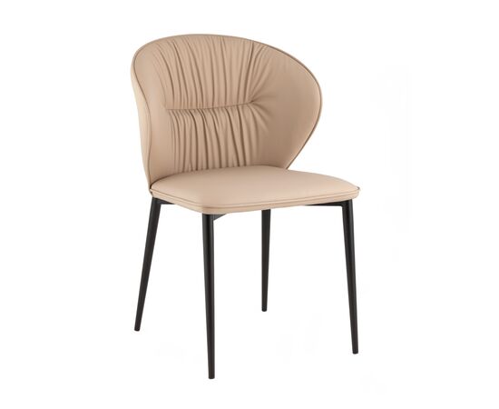 Стул обеденный Deia кремовая экокожа черные ножки | Интернет магазин мебели и декора LifeDekor