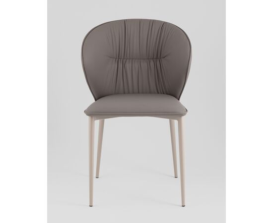 Стул обеденный Deia серая экокожа серые ножки, изображение 3 | Интернет магазин мебели и декора LifeDekor