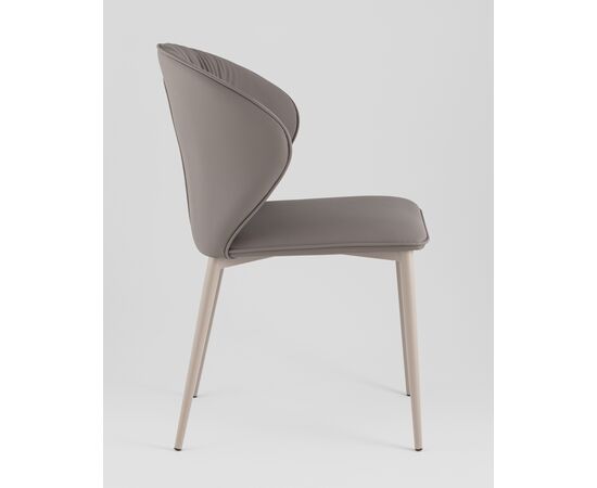 Стул обеденный Deia серая экокожа серые ножки, изображение 4 | Интернет магазин мебели и декора LifeDekor