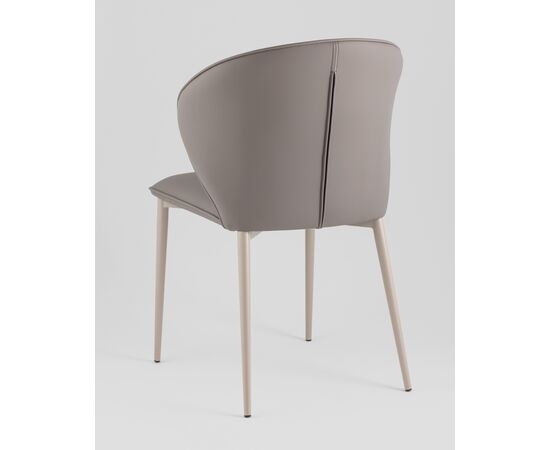 Стул обеденный Deia серая экокожа серые ножки, изображение 6 | Интернет магазин мебели и декора LifeDekor