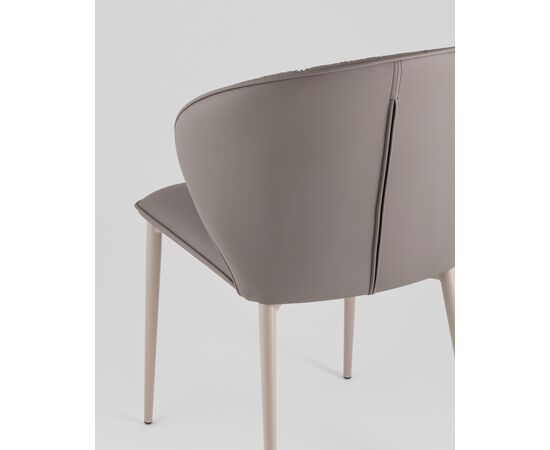 Стул обеденный Deia серая экокожа серые ножки, изображение 7 | Интернет магазин мебели и декора LifeDekor