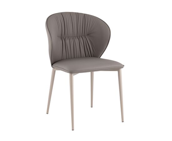 Стул обеденный Deia серая экокожа серые ножки | Интернет магазин мебели и декора LifeDekor