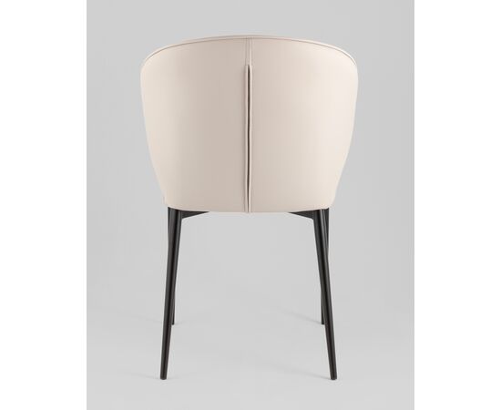 Стул обеденный Deia светло-серая экокожа черные ножки, изображение 5 | Интернет магазин мебели и декора LifeDekor