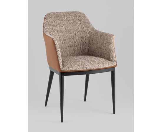 Стул обеденный Itan NC коричневый с коричневой экокожей, изображение 2 | Интернет магазин мебели и декора LifeDekor