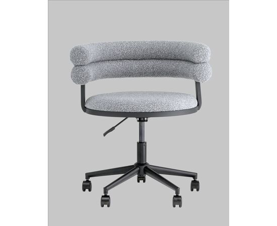 Стул офисный Ponty серый чёрные ножки, изображение 5 | Интернет магазин мебели и декора LifeDekor