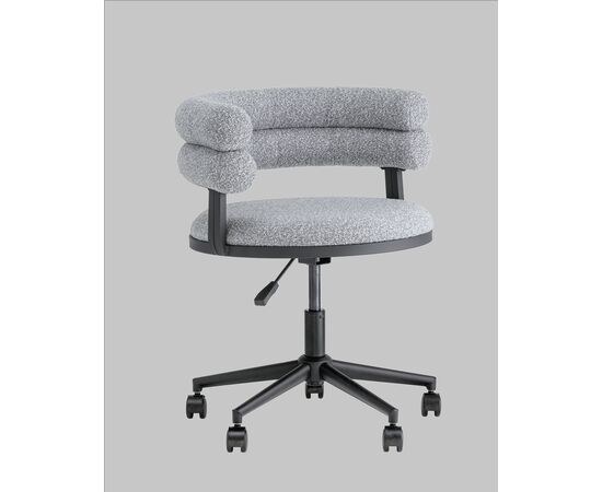 Стул офисный Ponty серый чёрные ножки, изображение 2 | Интернет магазин мебели и декора LifeDekor