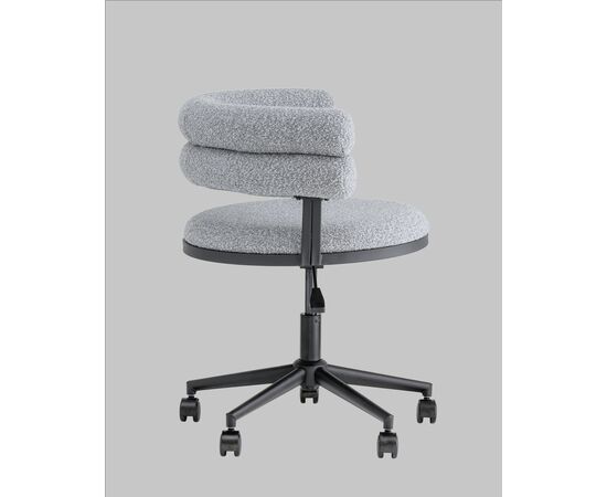 Стул офисный Ponty серый чёрные ножки, изображение 6 | Интернет магазин мебели и декора LifeDekor