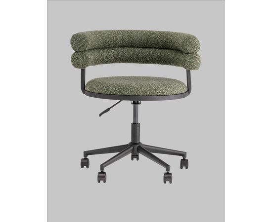 Стул офисный Ponty зелёный чёрные ножки, изображение 5 | Интернет магазин мебели и декора LifeDekor