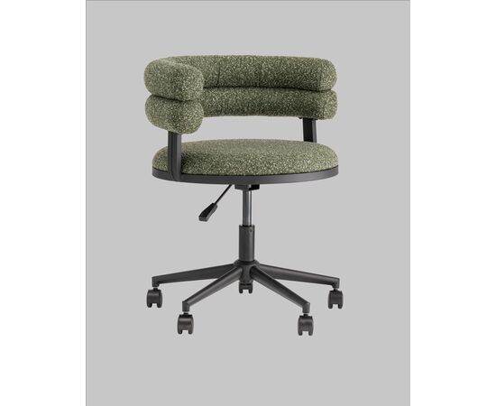 Стул офисный Ponty зелёный чёрные ножки, изображение 2 | Интернет магазин мебели и декора LifeDekor