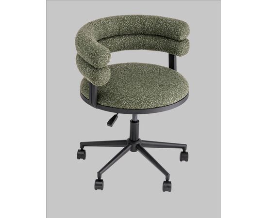 Стул офисный Ponty зелёный чёрные ножки, изображение 9 | Интернет магазин мебели и декора LifeDekor