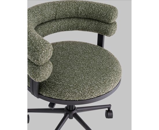 Стул офисный Ponty зелёный чёрные ножки, изображение 10 | Интернет магазин мебели и декора LifeDekor