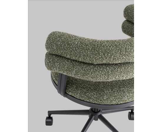 Стул офисный Ponty зелёный чёрные ножки, изображение 8 | Интернет магазин мебели и декора LifeDekor