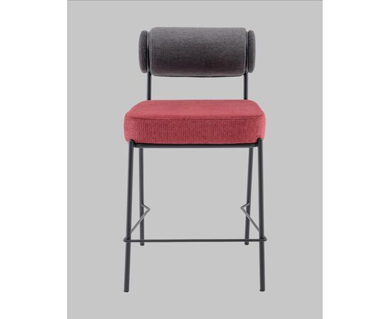 Стул полубарный Ponpoun тёмно-серый бордо, изображение 5 | Интернет магазин мебели и декора LifeDekor