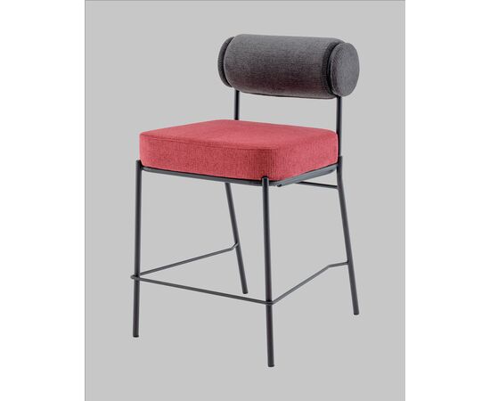 Стул полубарный Ponpoun тёмно-серый бордо, изображение 8 | Интернет магазин мебели и декора LifeDekor