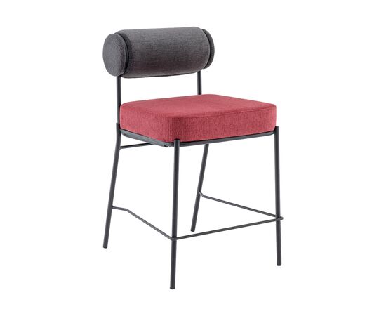 Стул полубарный Ponpoun тёмно-серый бордо | Интернет магазин мебели и декора LifeDekor