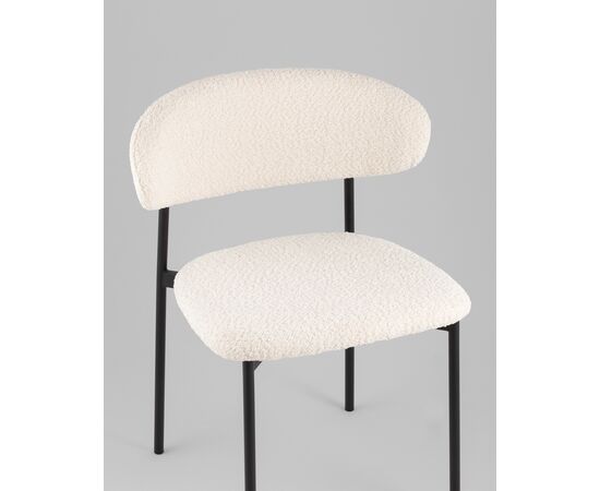 Стул Sevyn букле молочный, изображение 10 | Интернет магазин мебели и декора LifeDekor