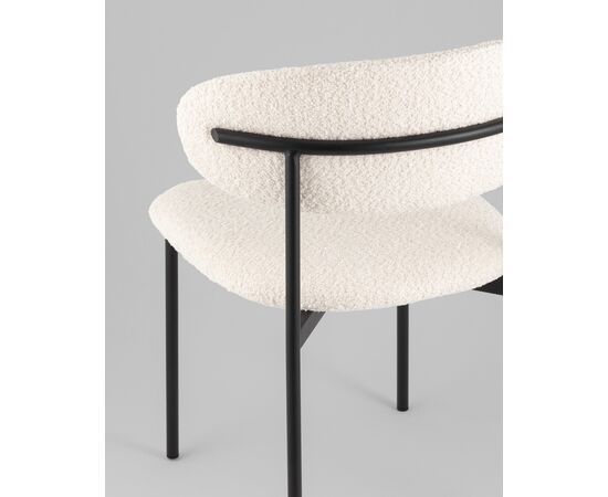 Стул Sevyn букле молочный, изображение 9 | Интернет магазин мебели и декора LifeDekor