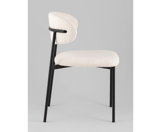 Стул Sevyn букле молочный, изображение 6 | Интернет магазин мебели и декора LifeDekor